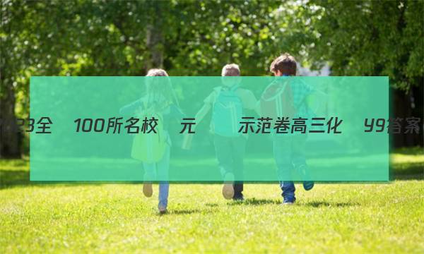 2023全國100所名校單元測試示范卷高三化學 Y9答案