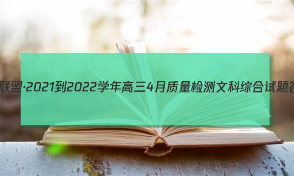 九师联盟·2021-2022学年高三4月质量检测文科综合试题答案