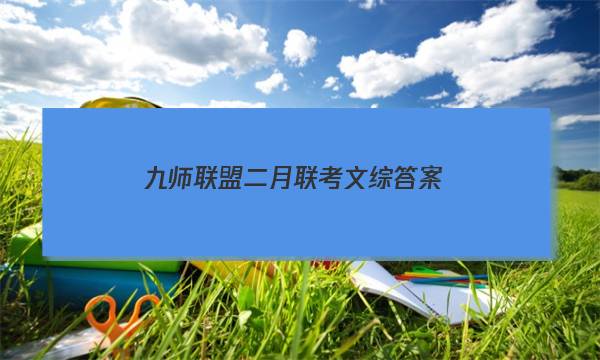 「2023九师联盟二月联考文综答案」九师联盟12月理综答案