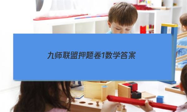 「2023九师联盟押题卷1数学答案」2019～2020九师联盟数学答案