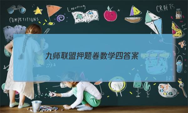 「2023九师联盟押题卷数学四答案」九师联盟数学试卷