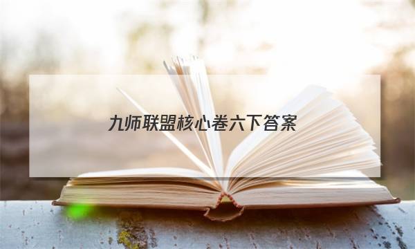 「2023九师联盟核心卷六下答案」九师联盟核心模拟卷中答案